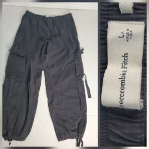 Abercrombie & Fitch Cargo Pants SZ Large Garment Dyed Cargo Utility Relaxed Fit